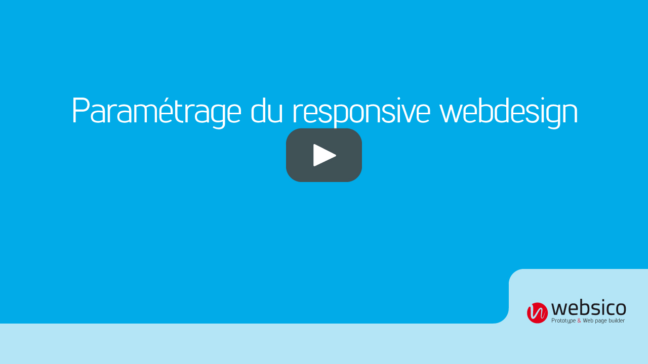 Paramétrage du responsive webdesign